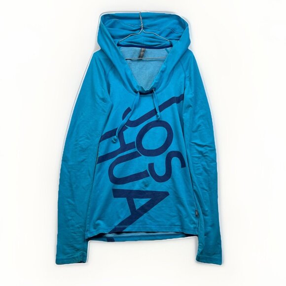 Y2K Joshua Perets Pullover Blue hoodie Sz Small Emo Goth 2000's Oversized Hood - Picture 1 of 12
